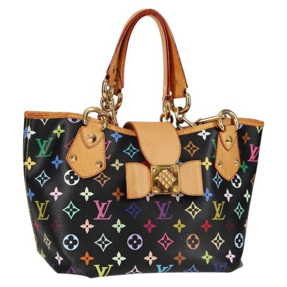 LOUIS VUITTON Monogram Multicolor Annie MM Bag Black LV Auth - Picture 1 of 16